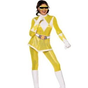 NWT Adult Women's Yellow Mighty Morphing Power Ranger Costume Size X-Small